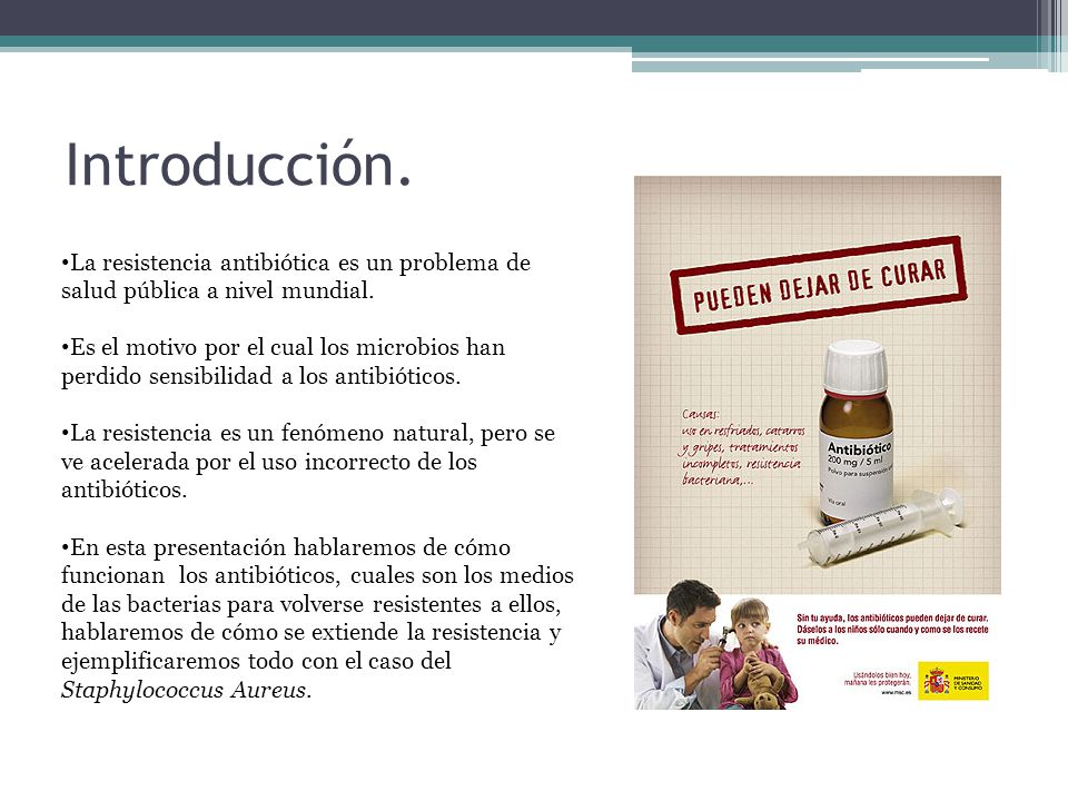 Introducción. La resistencia antibiótica es un problema de salud pública a nivel mundial.