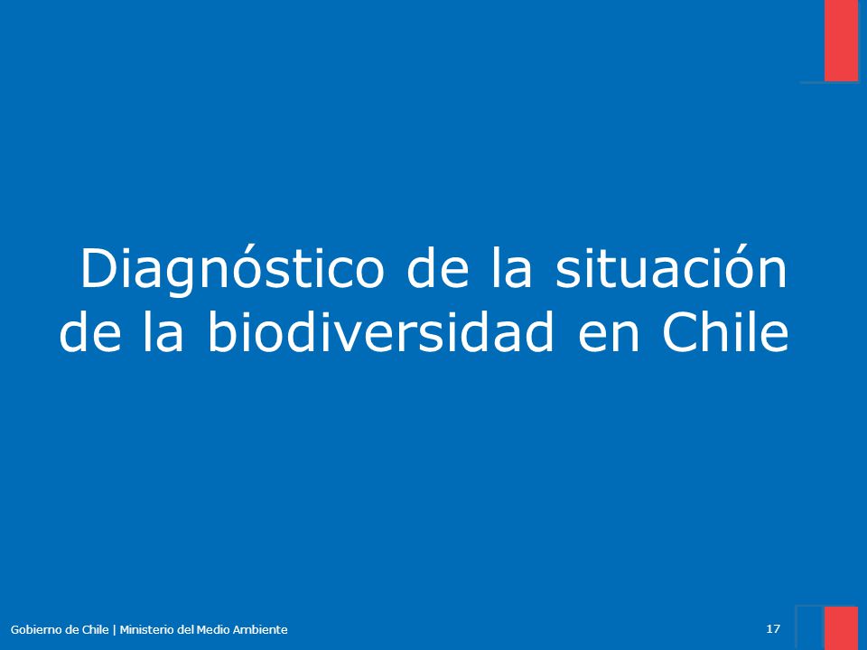 Diagnóstico de la situación de la biodiversidad en Chile y ASP