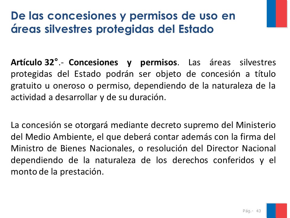De las concesiones y permisos de uso en áreas silvestres protegidas del Estado