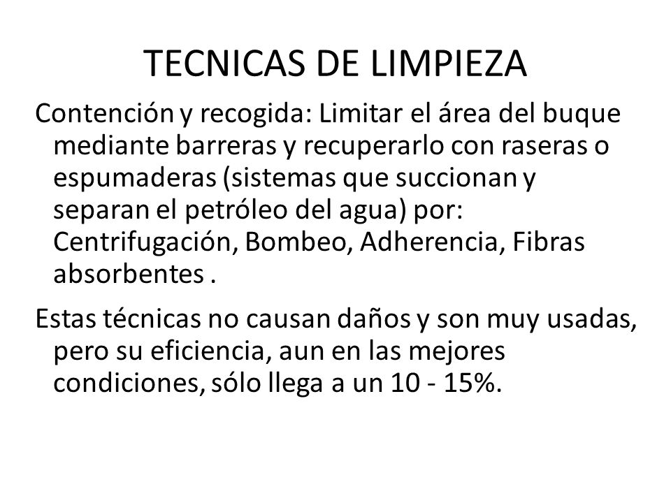 TECNICAS DE LIMPIEZA