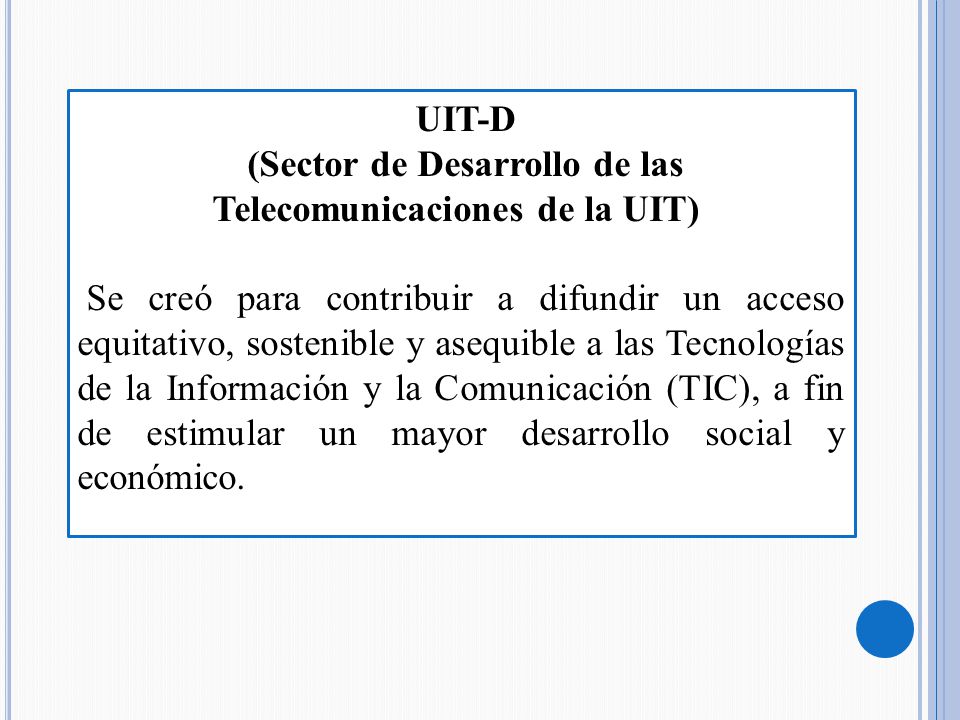 (Sector de Desarrollo de las Telecomunicaciones de la UIT)