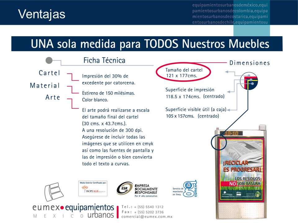 Ficha Técnica Ventajas
