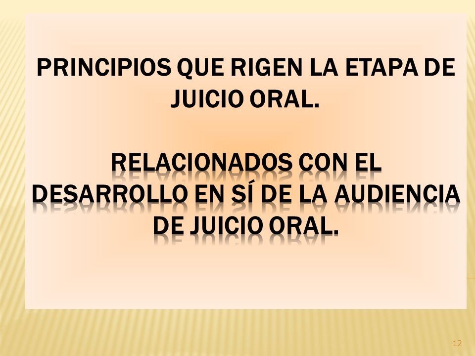 Principios que rigen la etapa de juicio oral