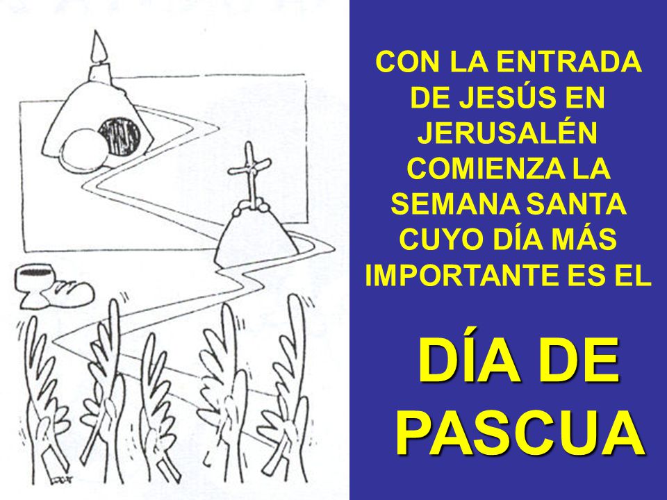 CON LA ENTRADA DE JESÚS EN JERUSALÉN COMIENZA LA SEMANA SANTA CUYO DÍA MÁS IMPORTANTE ES EL