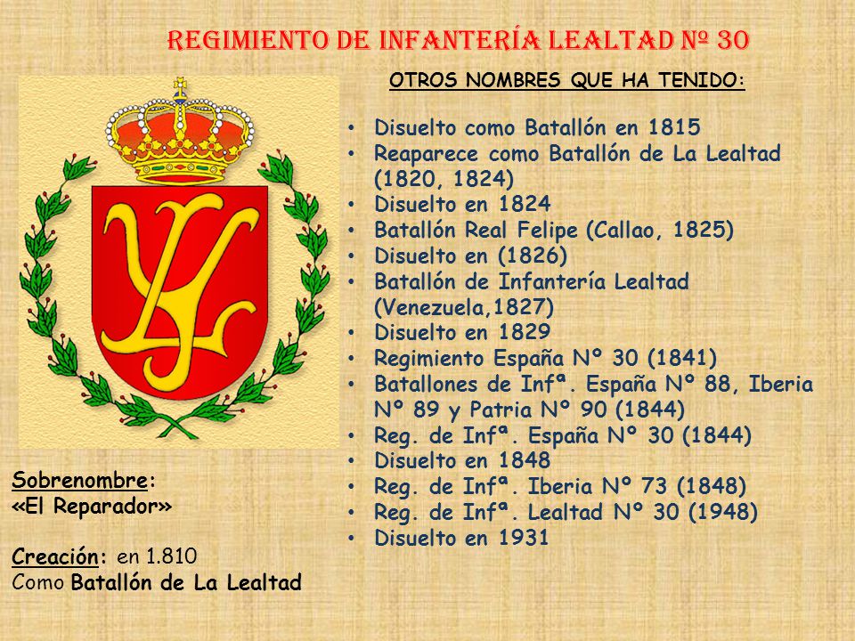 Regimiento de Infantería lealtad nº 30