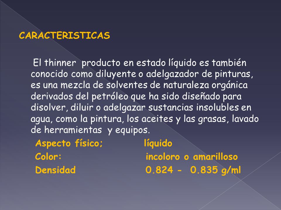 Aspecto físico; líquido Color: incoloro o amarilloso