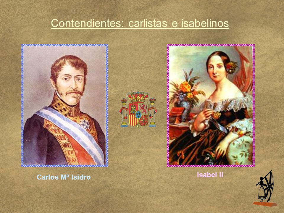 Contendientes: carlistas e isabelinos