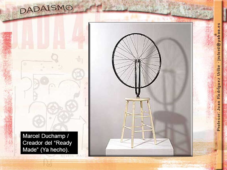 Marcel Duchamp / Creador del Ready Made (Ya hecho).