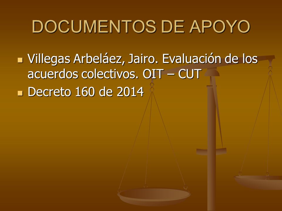 DOCUMENTOS DE APOYO Villegas Arbeláez, Jairo. Evaluación de los acuerdos colectivos.