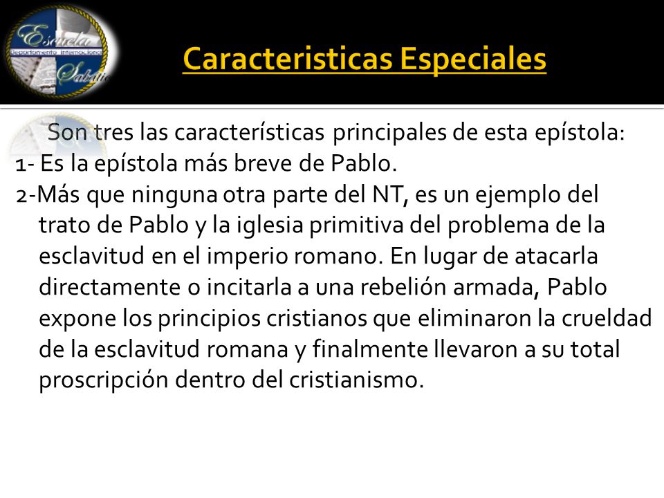 Caracteristicas Especiales