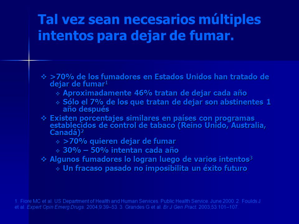 Tal vez sean necesarios múltiples intentos para dejar de fumar.