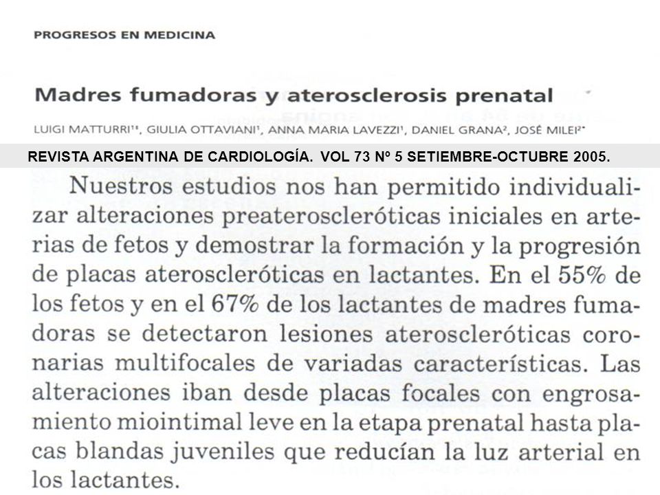 REVISTA ARGENTINA DE CARDIOLOGÍA. VOL 73 Nº 5 SETIEMBRE-OCTUBRE 2005.