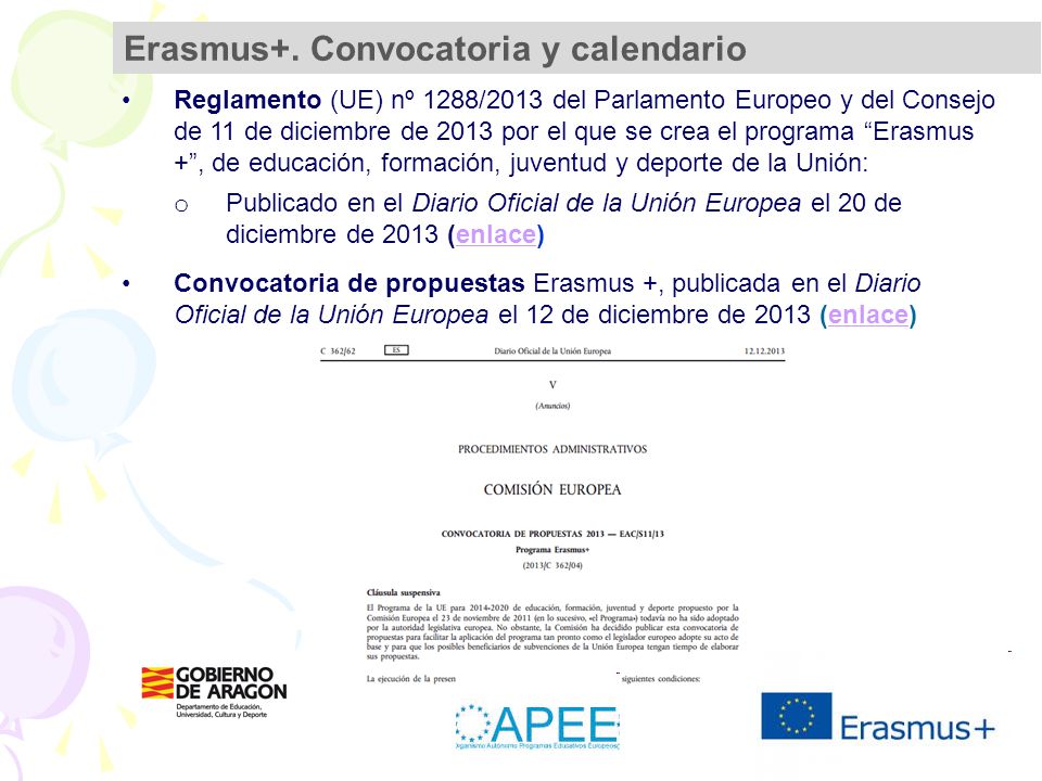 Erasmus+. Convocatoria y calendario