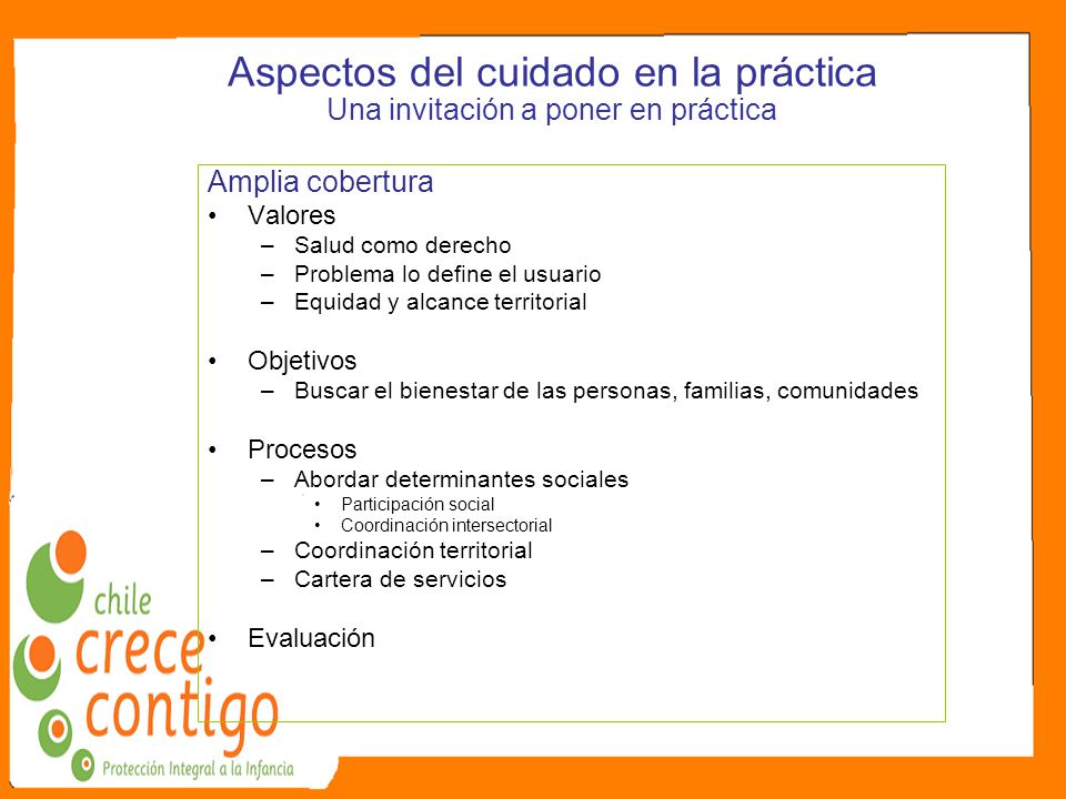 Aspectos del cuidado en la práctica Una invitación a poner en práctica