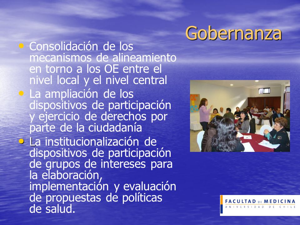 Gobernanza Consolidación de los mecanismos de alineamiento en torno a los OE entre el nivel local y el nivel central.