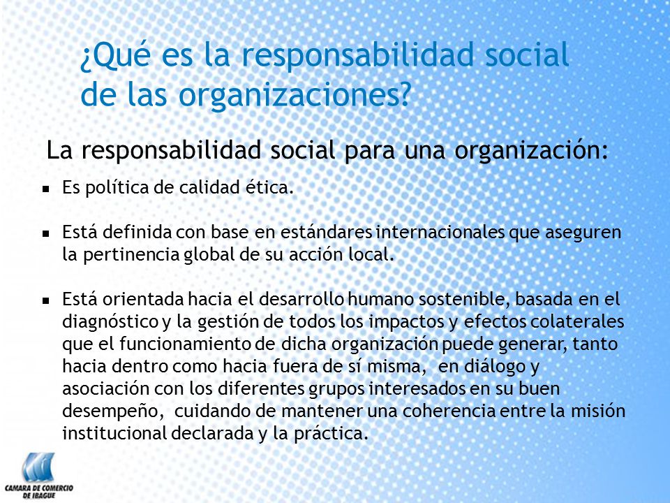 ¿Qué es la responsabilidad social de las organizaciones