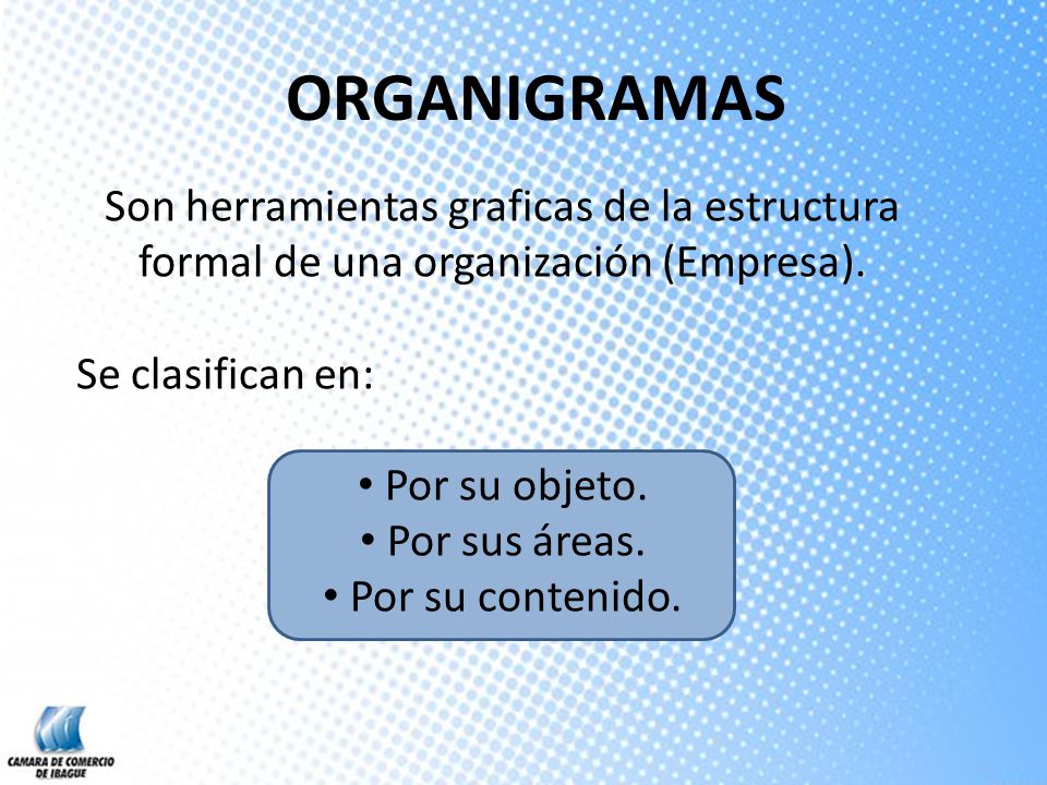 ORGANIGRAMAS Son herramientas graficas de la estructura formal de una organización (Empresa). Se clasifican en: