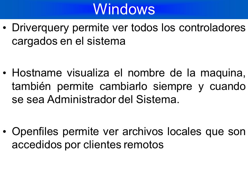 Windows Driverquery permite ver todos los controladores cargados en el sistema.