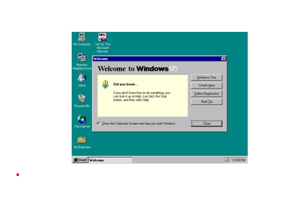 Windows Microsoft saca Windows 95 el 24 de agosto de 1995.