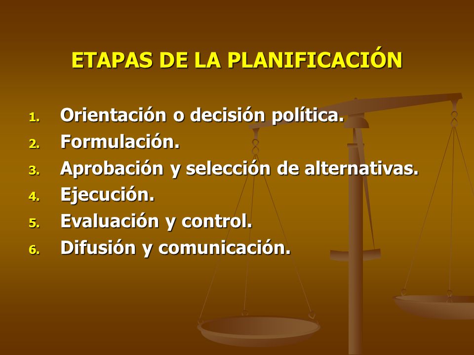 ETAPAS DE LA PLANIFICACIÓN