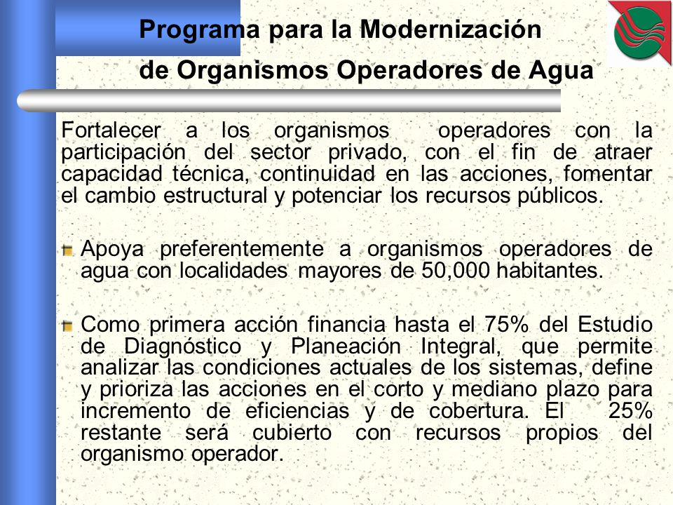 Programa para la Modernización de Organismos Operadores de Agua