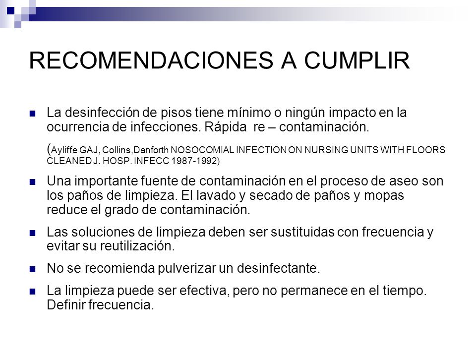 RECOMENDACIONES A CUMPLIR