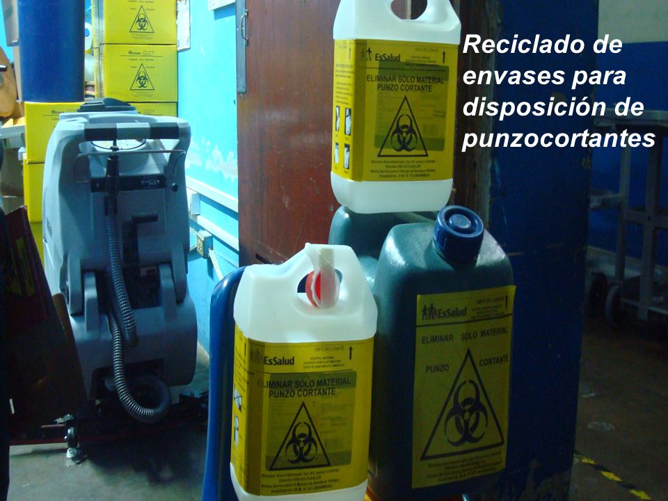 Reciclado de envases para disposición de punzocortantes