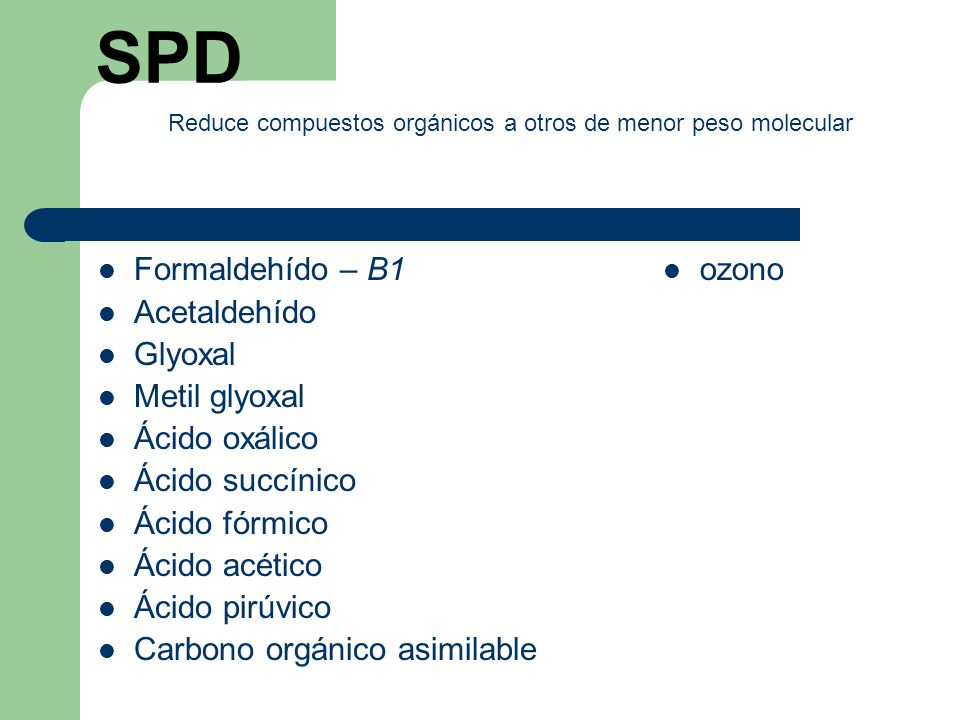 Reduce compuestos orgánicos a otros de menor peso molecular