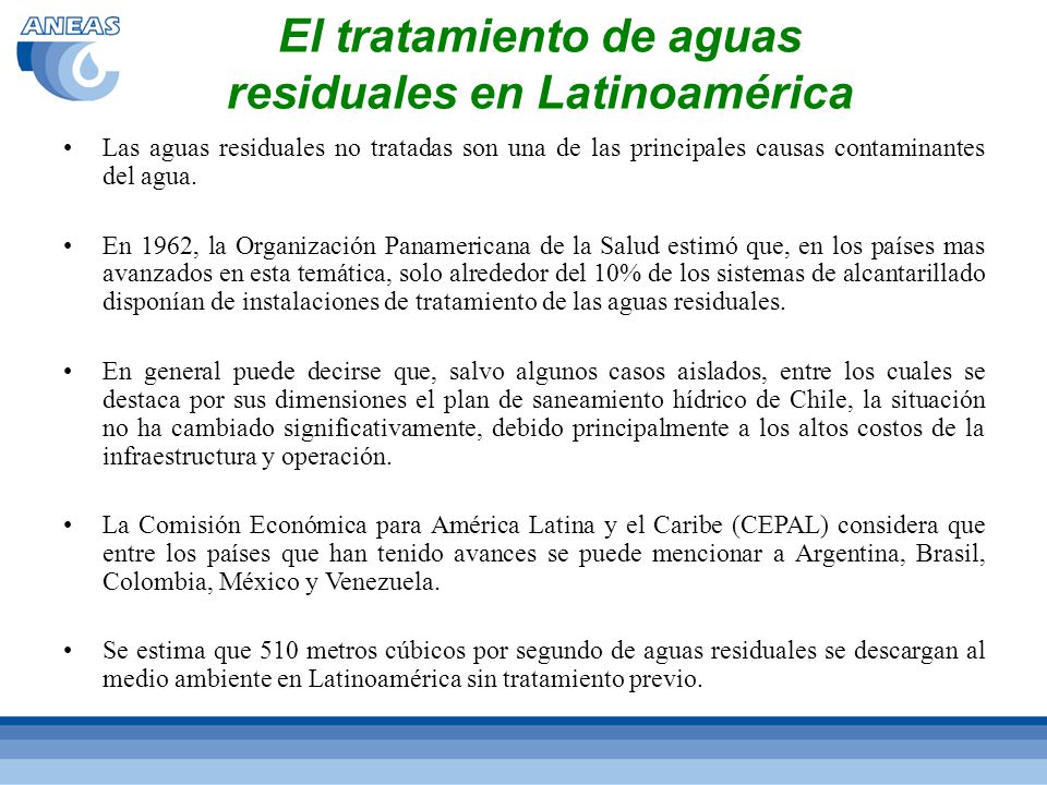 El tratamiento de aguas residuales en Latinoamérica