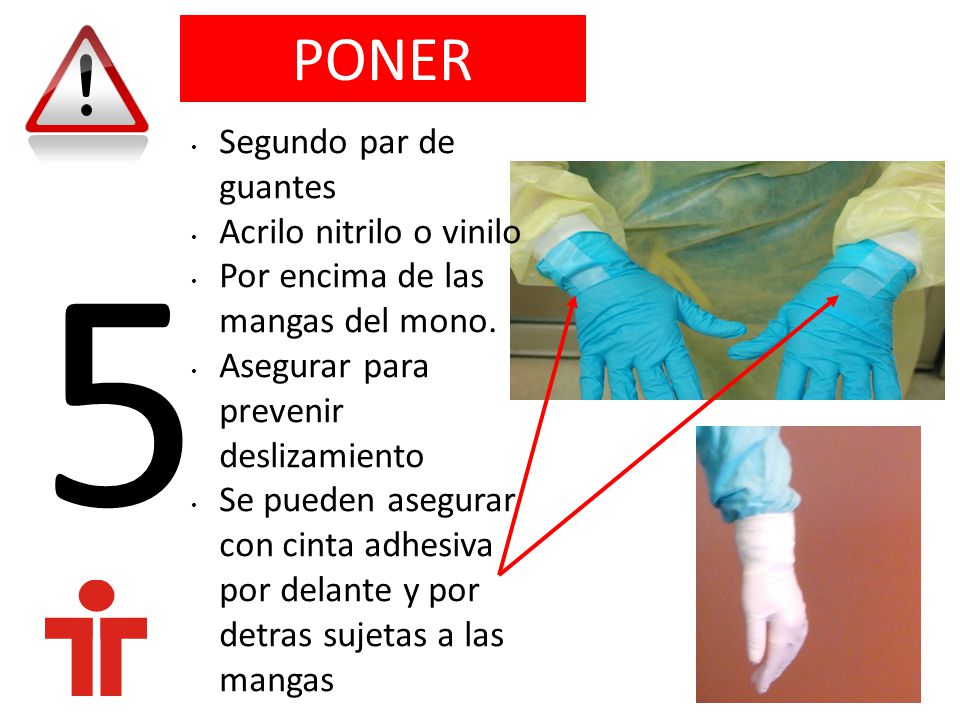 5 PONER Segundo par de guantes Acrilo nitrilo o vinilo