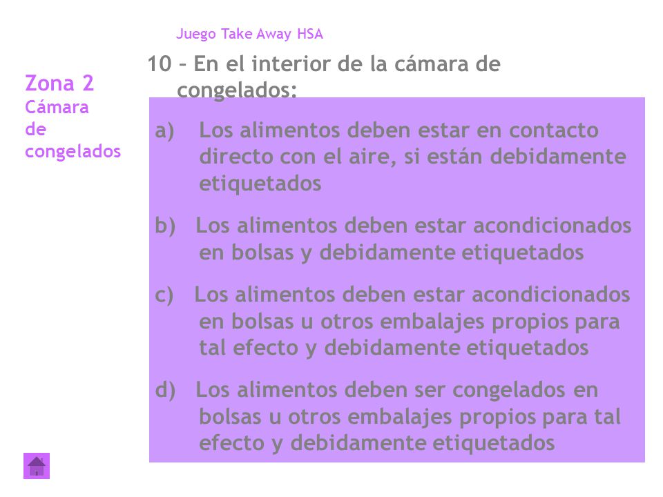 10 – En el interior de la cámara de congelados: