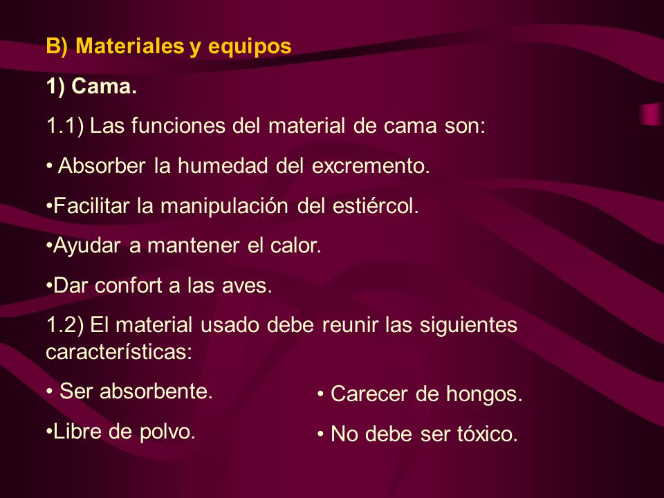 B) Materiales y equipos