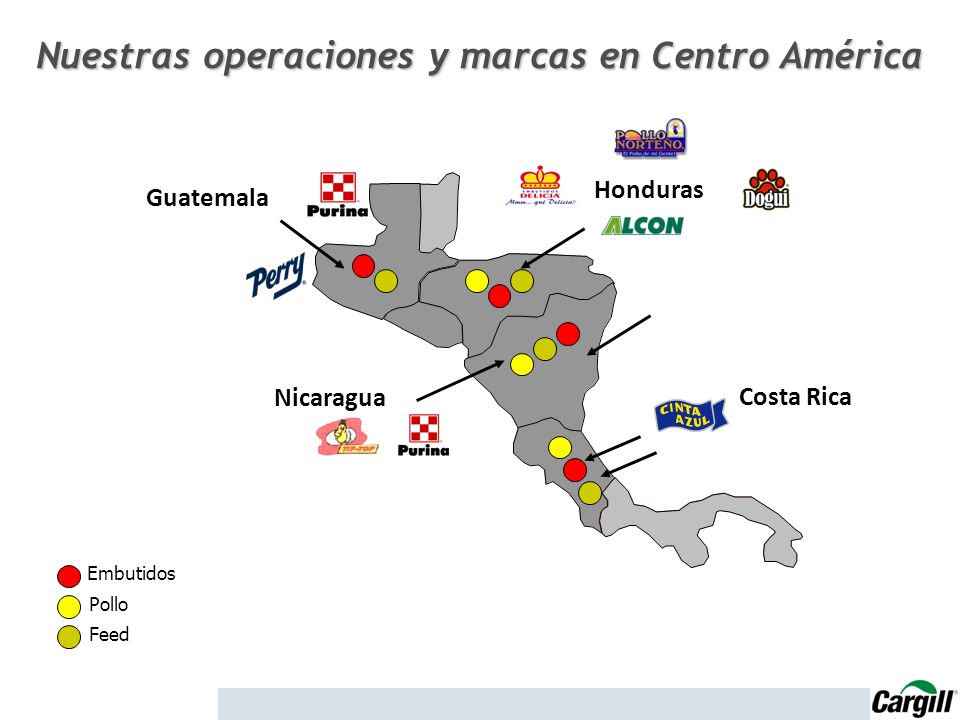 Nuestras operaciones y marcas en Centro América