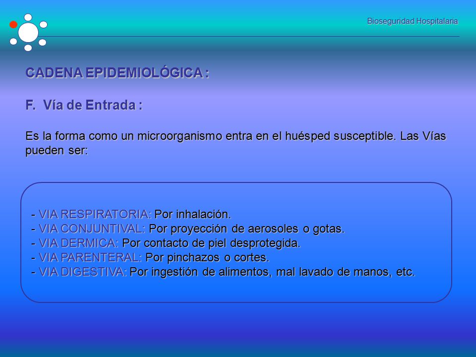 CADENA EPIDEMIOLÓGICA :