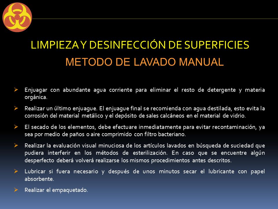 LIMPIEZA Y DESINFECCIÓN DE SUPERFICIES