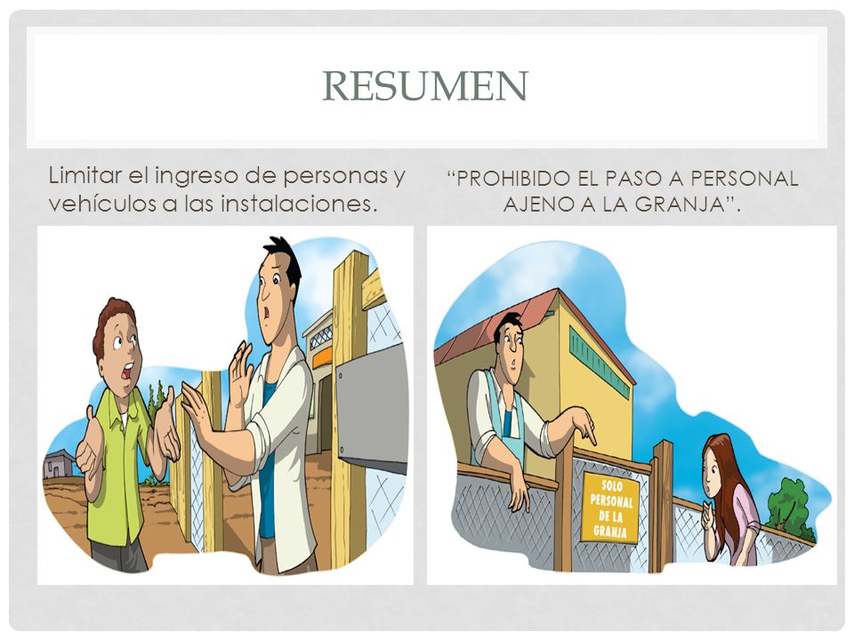 PROHIBIDO EL PASO A PERSONAL AJENO A LA GRANJA .