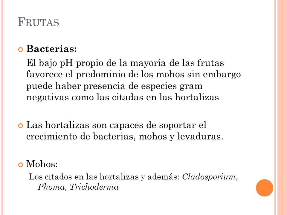 Frutas Bacterias: