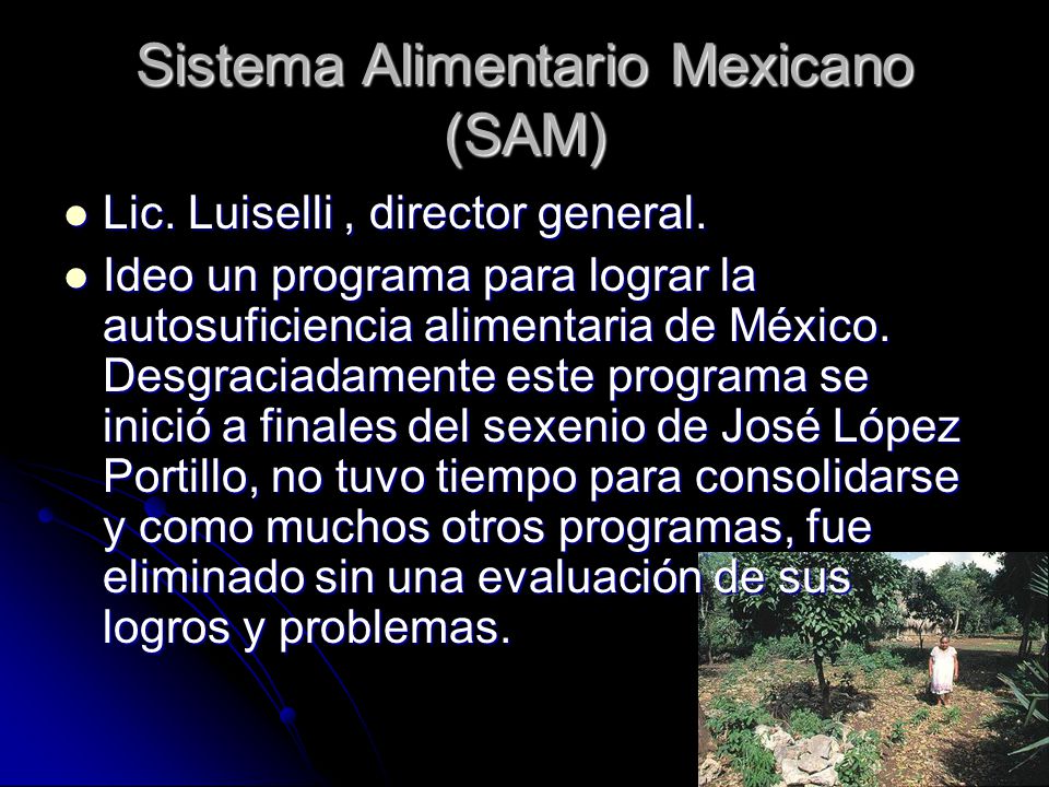 Sistema Alimentario Mexicano (SAM)