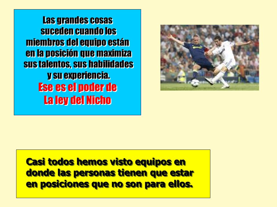 Ese es el poder de La ley del Nicho Las grandes cosas