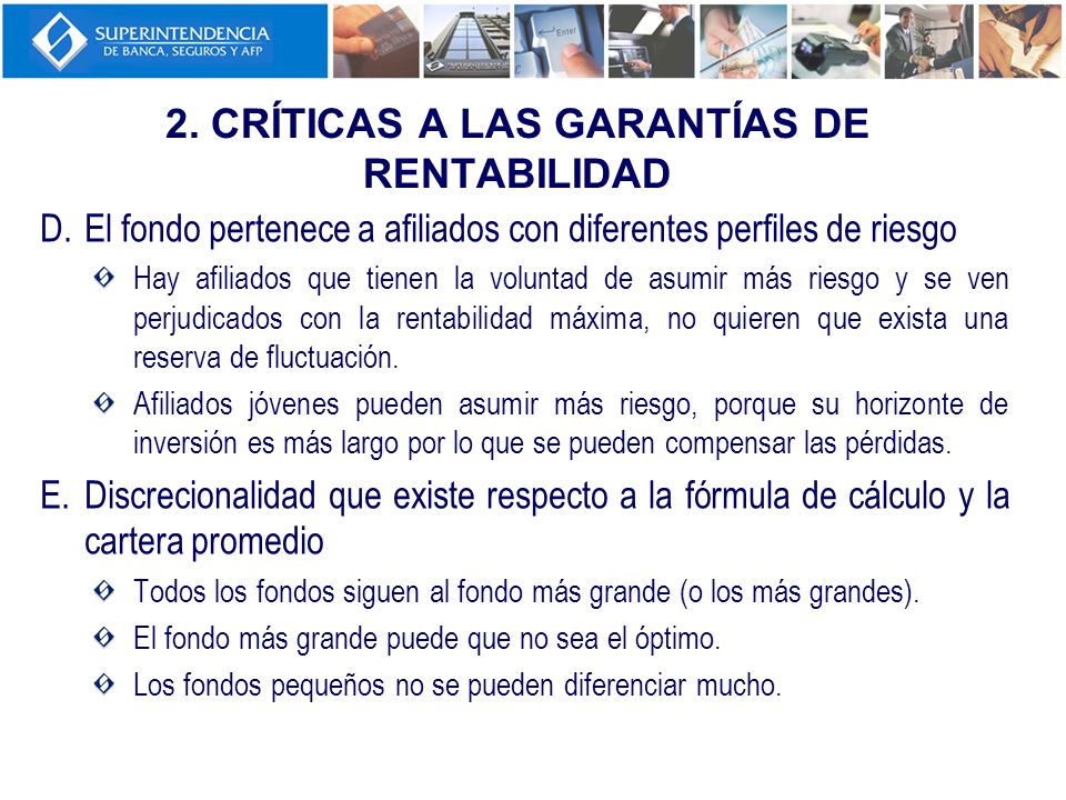 2. CRÍTICAS A LAS GARANTÍAS DE RENTABILIDAD