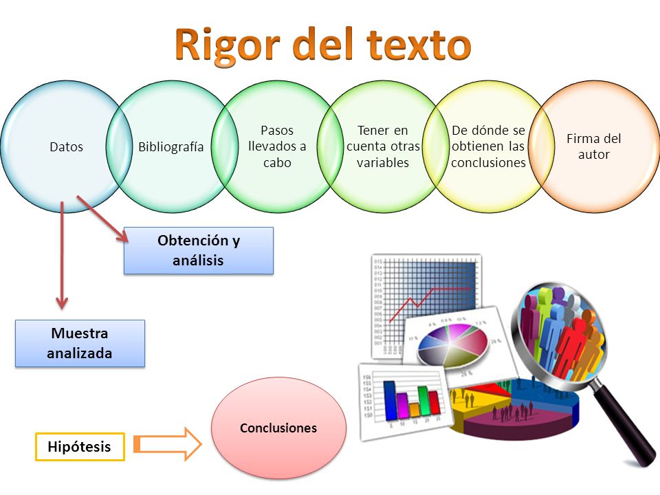 Rigor del texto Obtención y análisis Muestra analizada Hipótesis