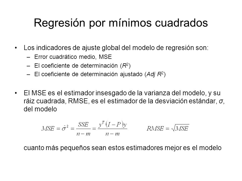 Regresión por mínimos cuadrados