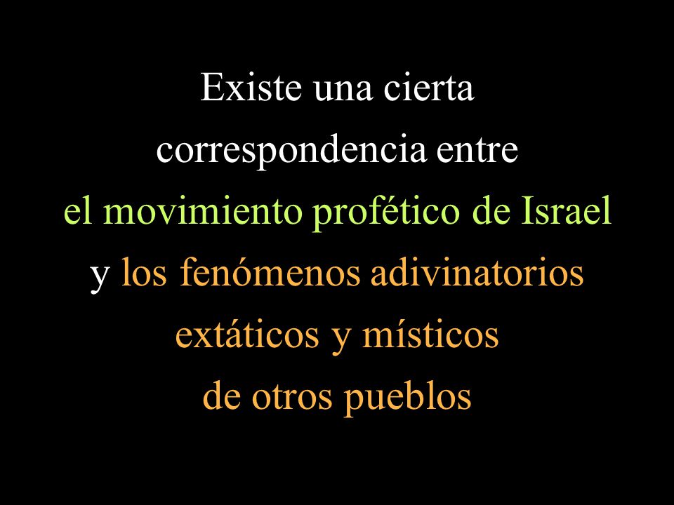 correspondencia entre el movimiento profético de Israel