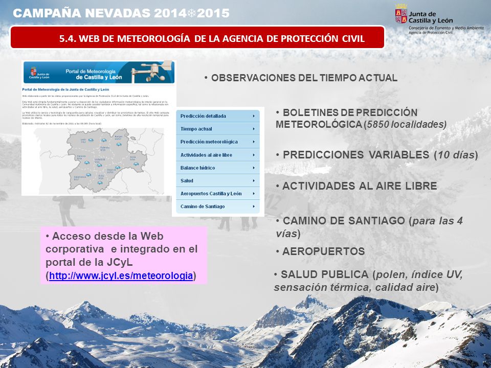 5.4. WEB DE METEOROLOGÍA DE LA AGENCIA DE PROTECCIÓN CIVIL