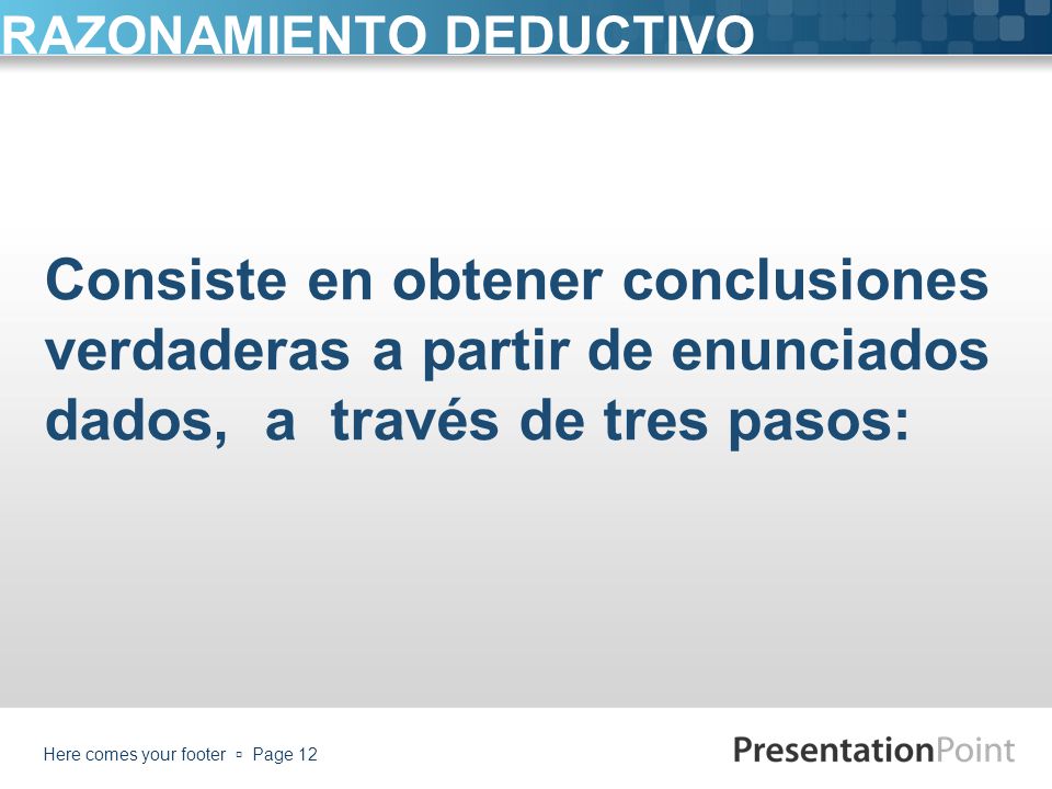RAZONAMIENTO DEDUCTIVO