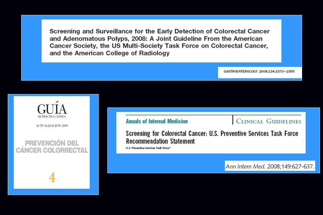 Para la formulación de estas guías se utilizaron como fuentes de referencia las guias españolas de prevencion de CCR, los lineamientos de las fuerzas de tareas de los servicios de prevención de EEUU y las guias de la AGA (Instituto Americano de Gastroenterología)