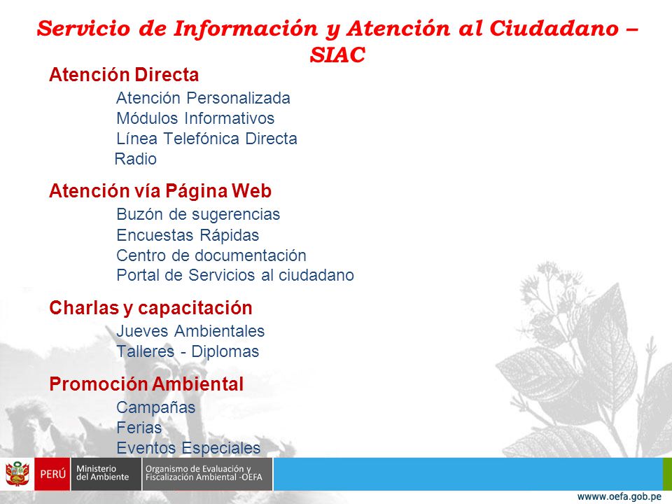 Servicio de Información y Atención al Ciudadano – SIAC