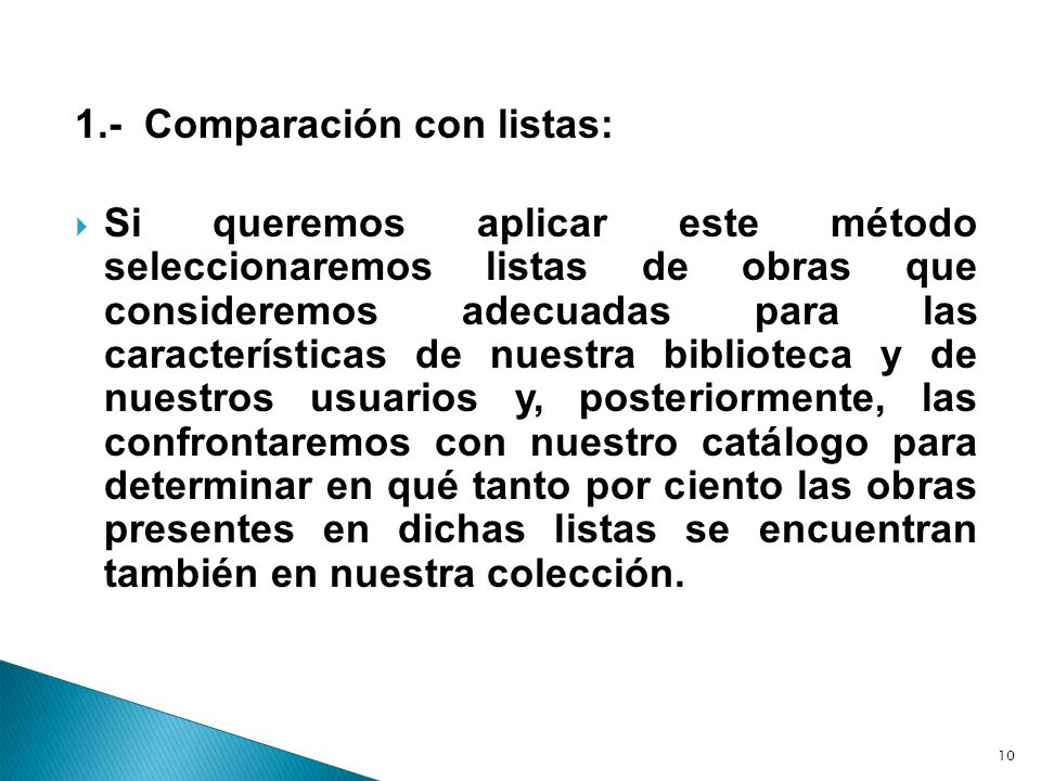 1.- Comparación con listas: