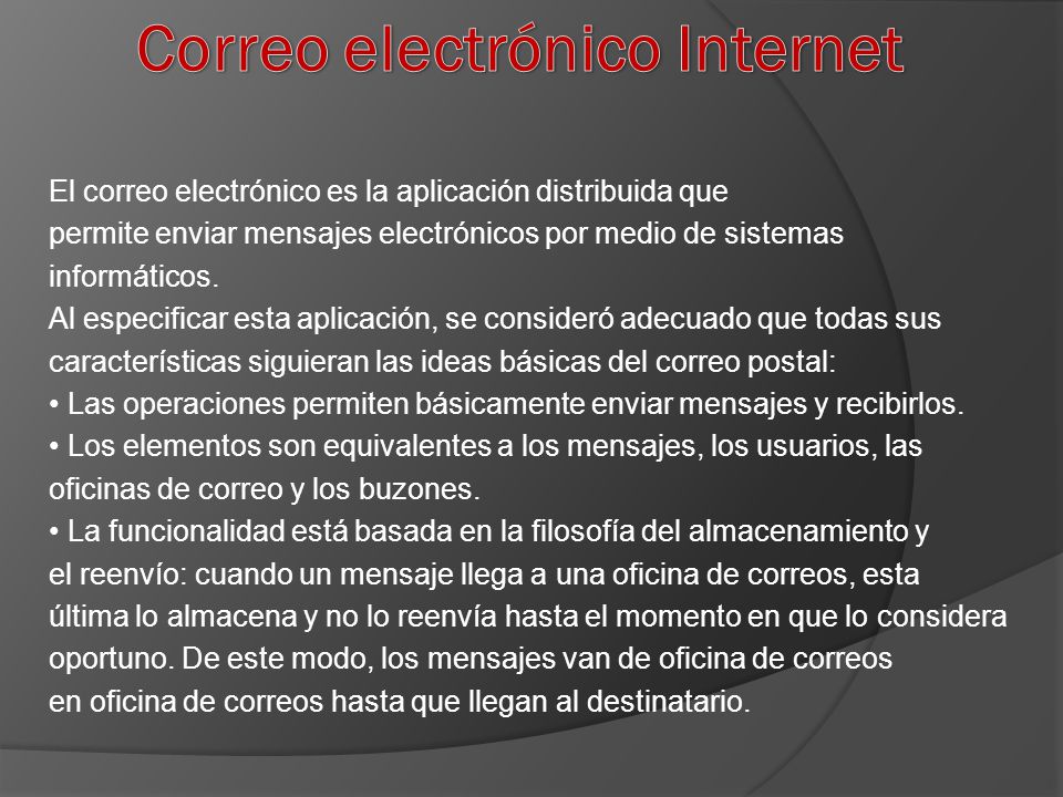 Correo electrónico Internet