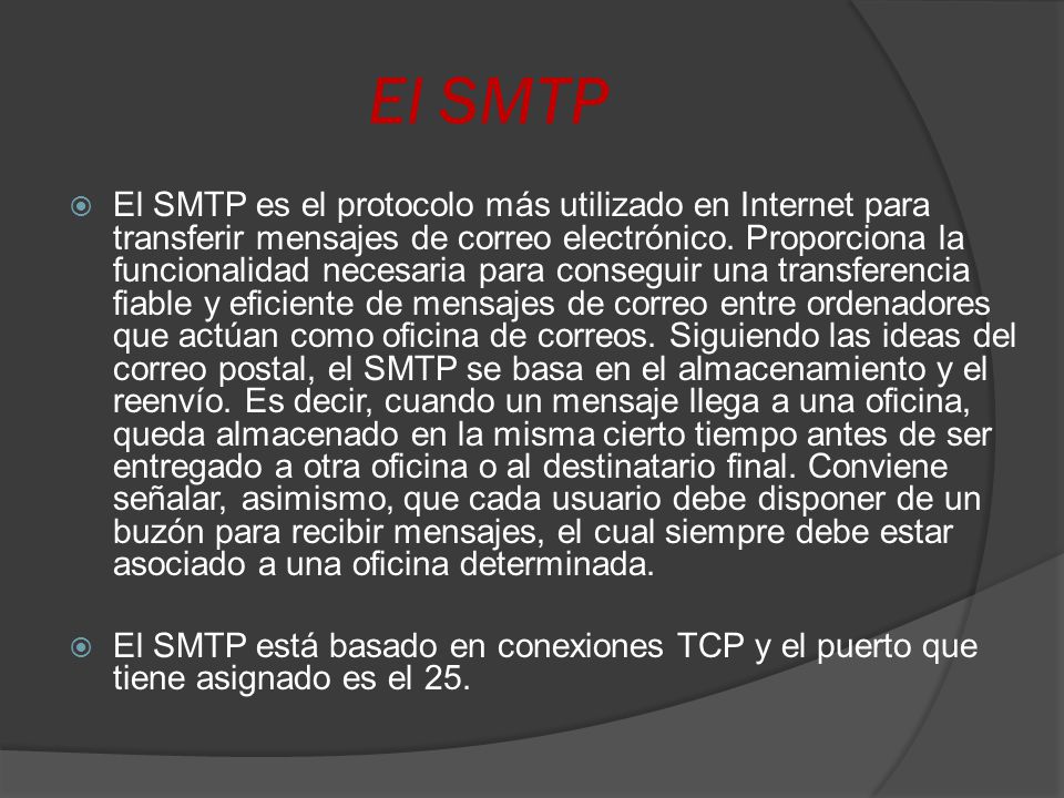 El SMTP